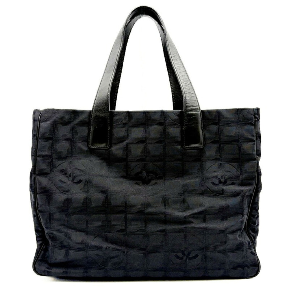 Chanel CHANEL Women's Tote Bag New Travel Line MM A15991 Nylon Leather Black A4